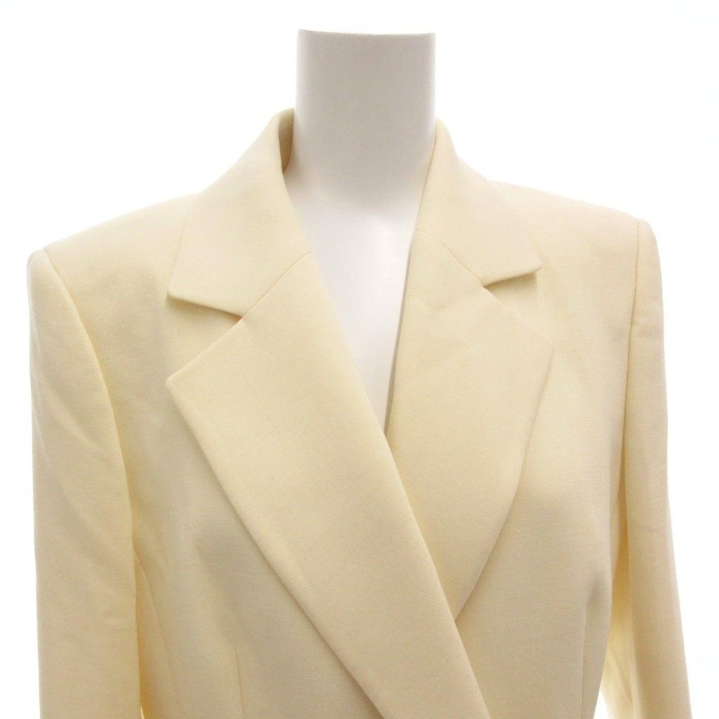 エスカーダ ESCADA テーラードジャケット ウール アイボリー 36 ダブル