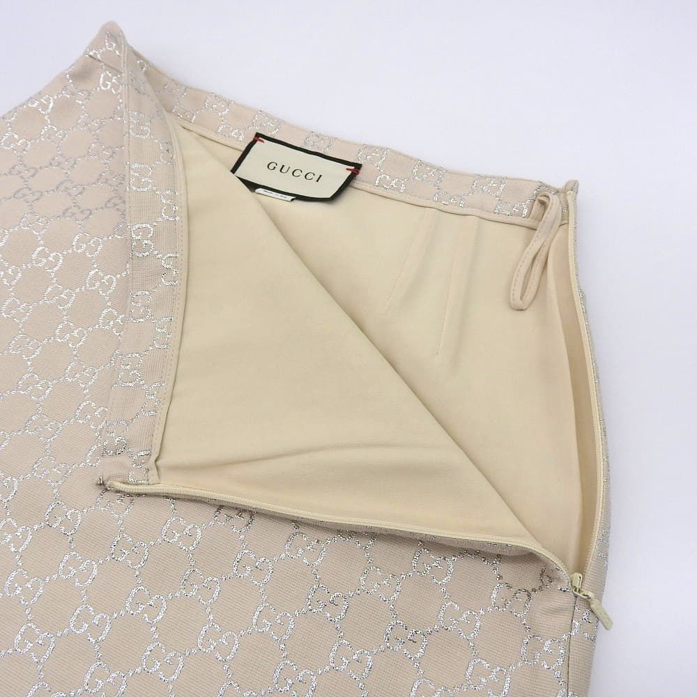 GUCCI グッチ 美品 インターロッキングG GGラメ ミニスカート  