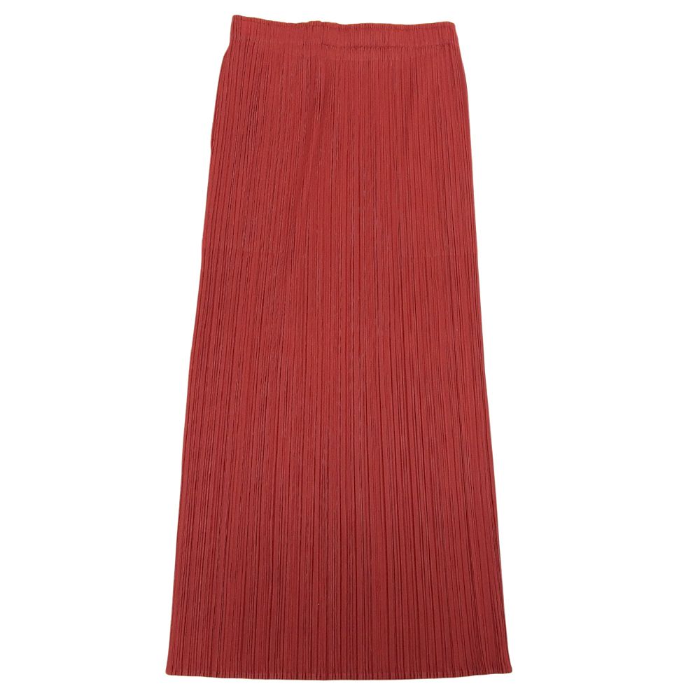 極美品✨PLEATS PLEASE プリーツ　ロングスカート　レッド　S相当 プリーツプリーズ スカート ロング