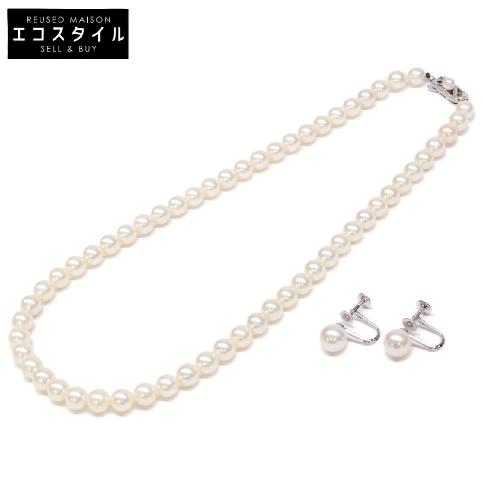 MIKIMOTO ミキモト K14 58P 6.3-6.7mm/7.9mm パールネックレス・パール