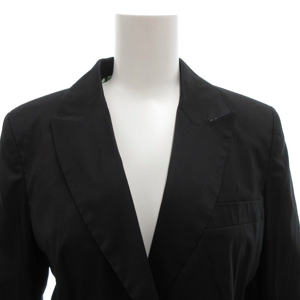 ETRO テーラードジャケット 44 エトロ ETRO テーラードジャケット 絹 シルク 44 黒 ブラック