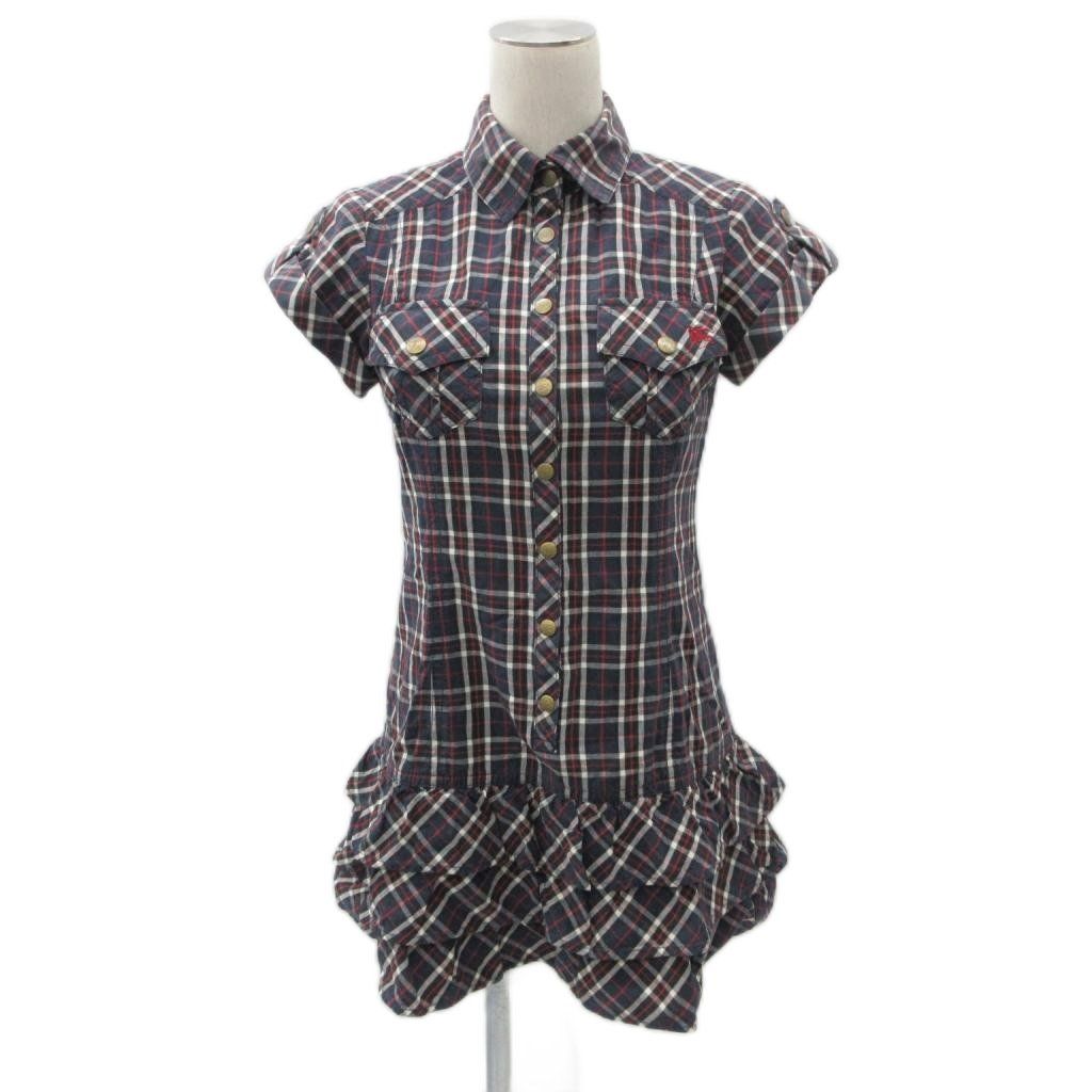 バーバリーブルーレーベル BURBERRY BLUE LABEL シャツワンピース 36 S