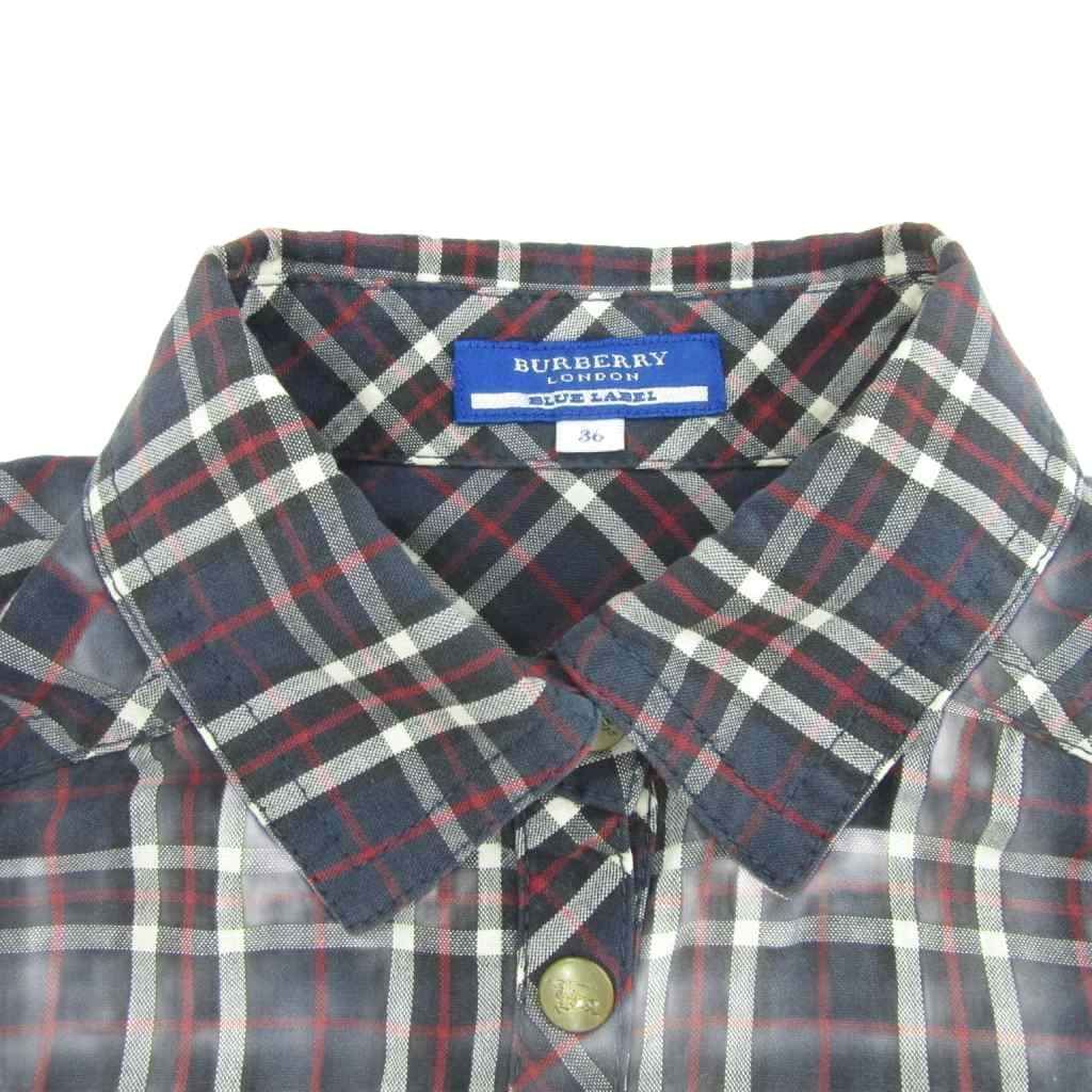 バーバリーブルーレーベル BURBERRY BLUE LABEL シャツワンピース 36 S
