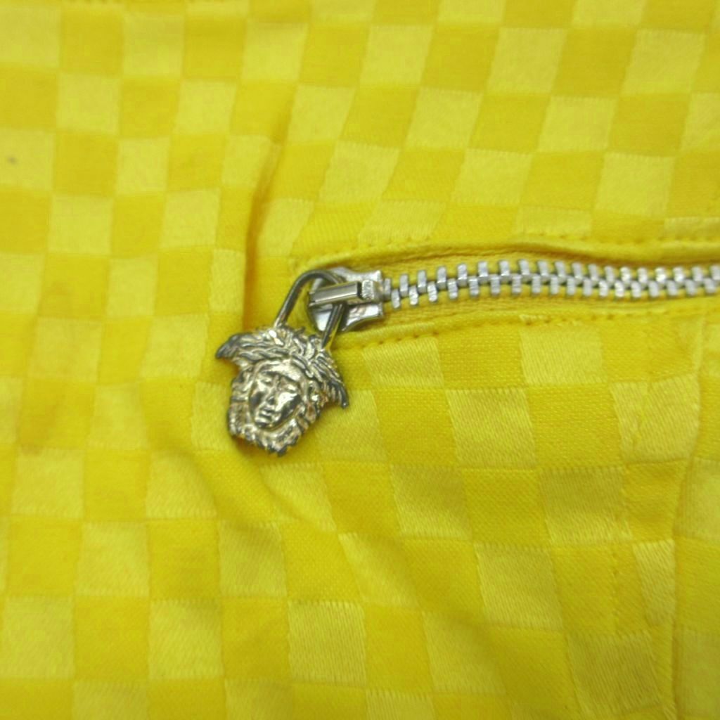 ヴェルサーチ ヴェルサーチェ VERSACE タイトワンピース 38 黄