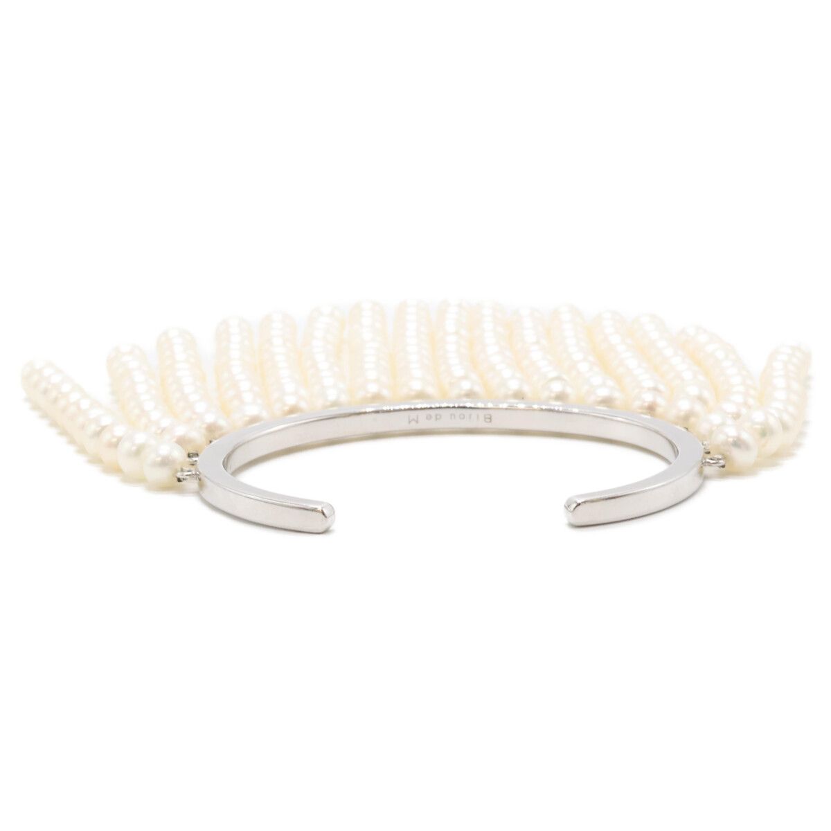 Bijou de M ビジュードエム 【美品】925 Pearl curtain Bangle パール