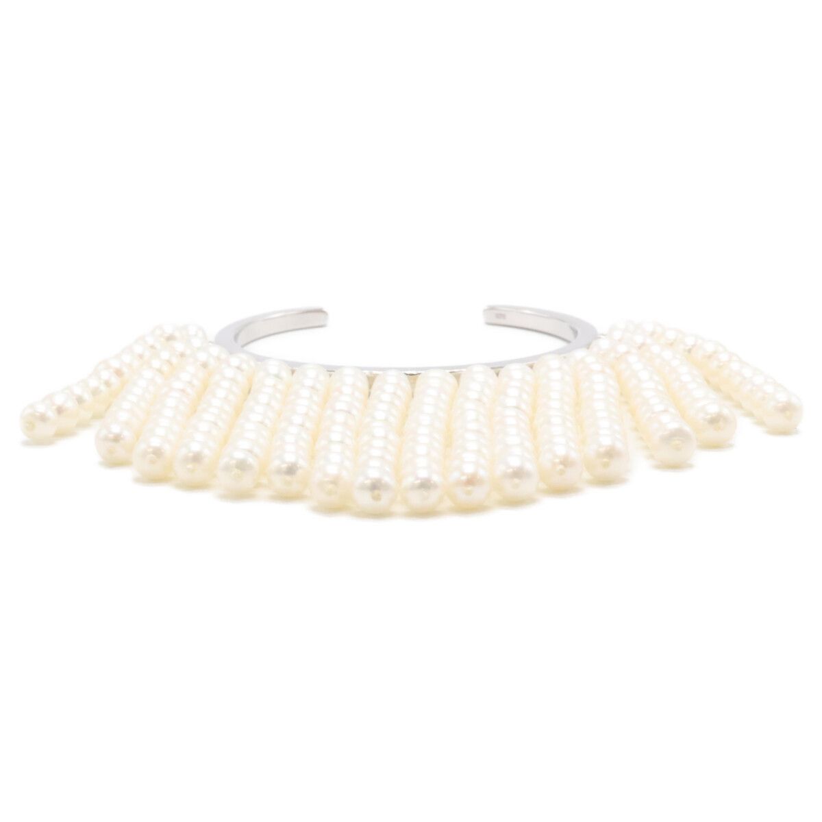 Bijou de M ビジュードエム 【美品】925 Pearl curtain Bangle パール