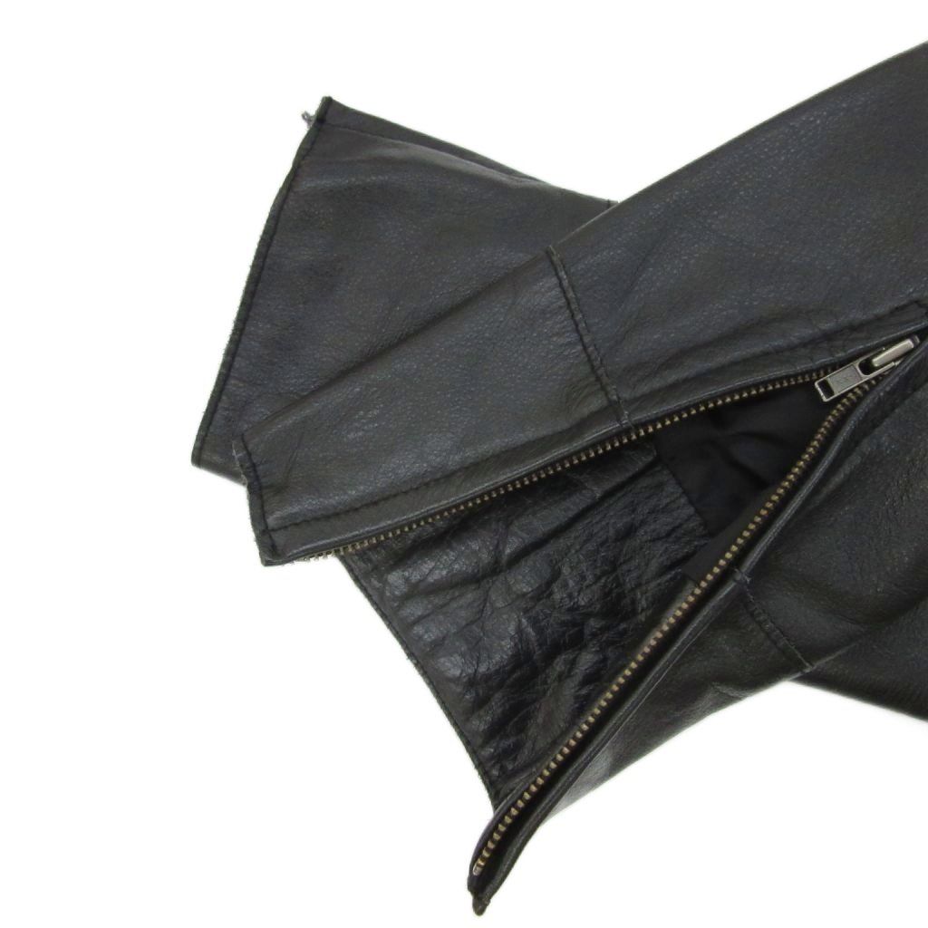 アナイ ANAYI ライダースジャケット 革ジャン カウレザー 38 黒