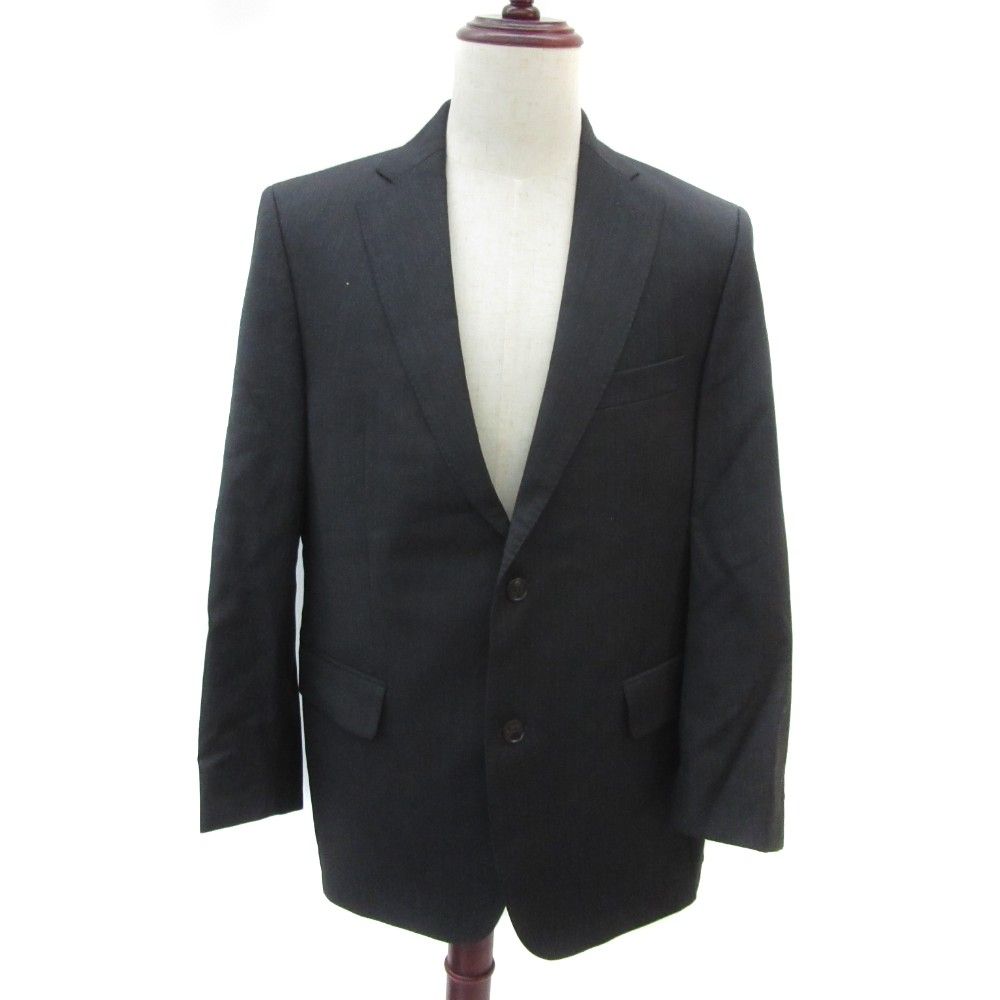 ダックス DAKS スーツ セットアップ 上下 黒 ブラック ヘリンボーン柄