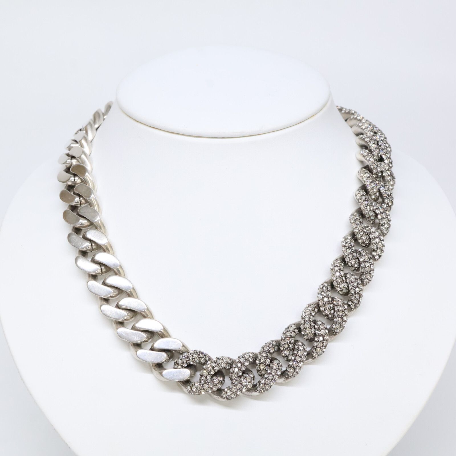 SAINT LAURENT PARIS サンローランパリ メタル/ラインストーン 喜平