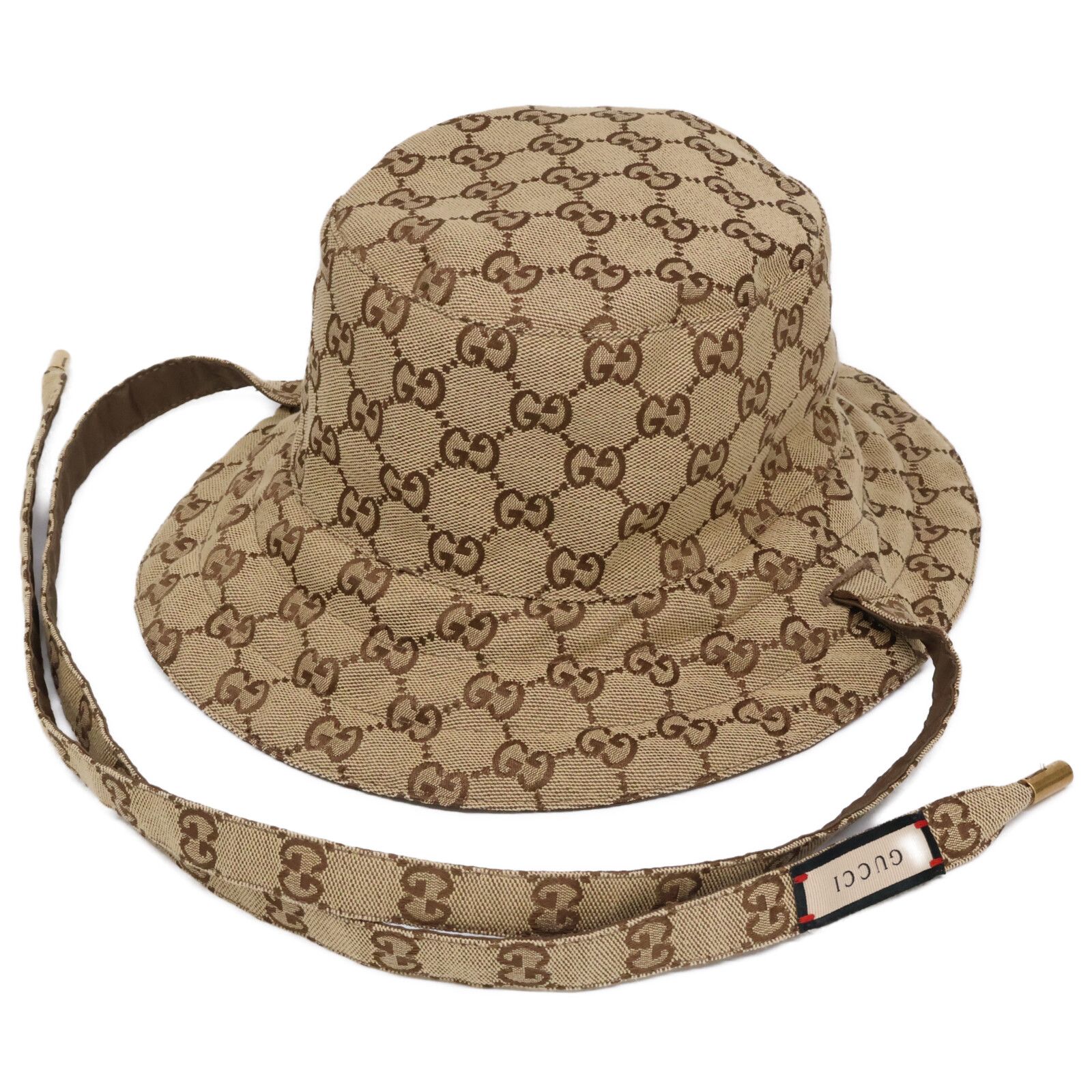 未使用級　グッチ　バケットハット　リバーシブル　GG　マーモント金具　ベージュ GUCCI グッチ 【美品/国内正規】626917 4HK78 2565 GGキャンバス