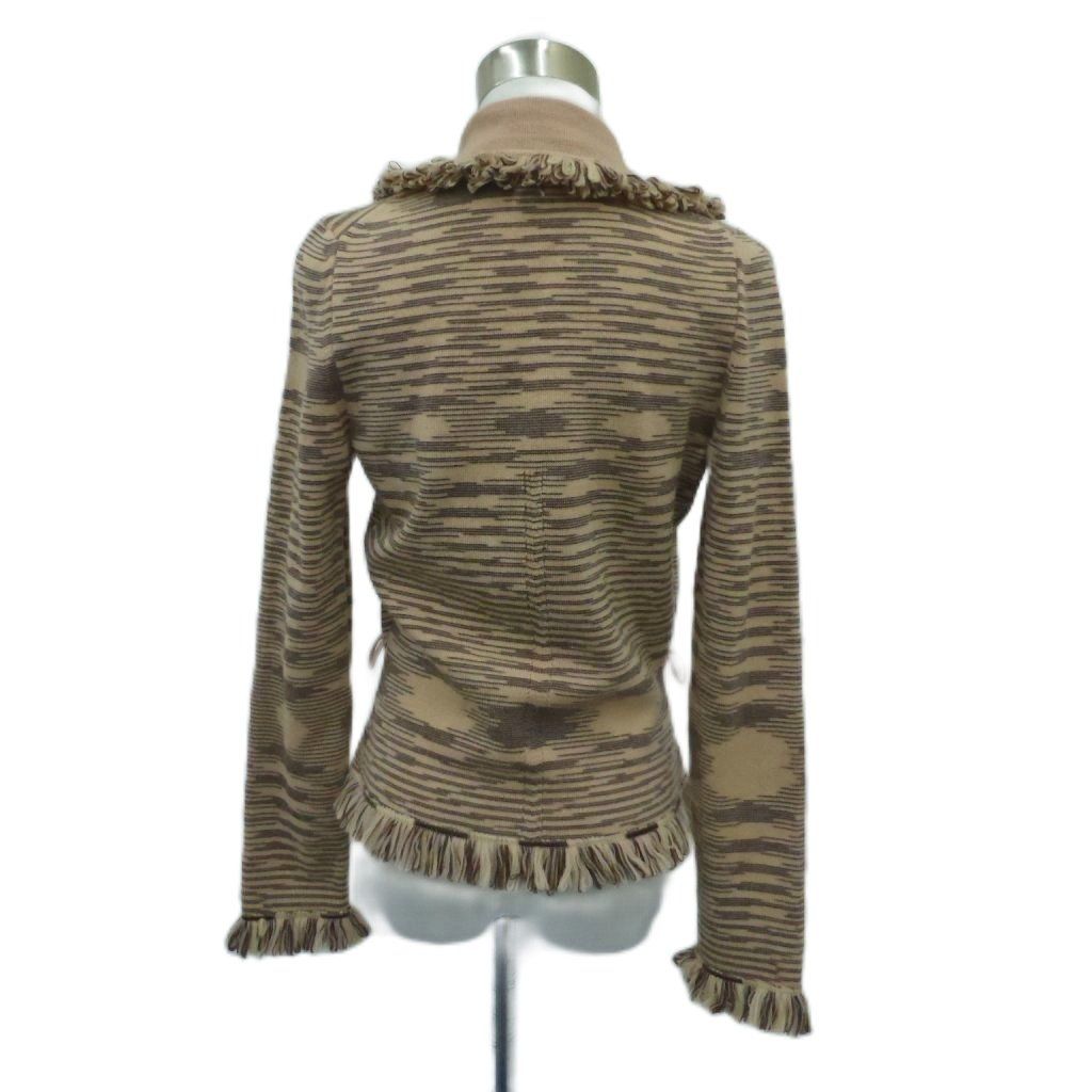 ミッソーニ MISSONI ニットジャケット オープンカラー ウール 42 XL