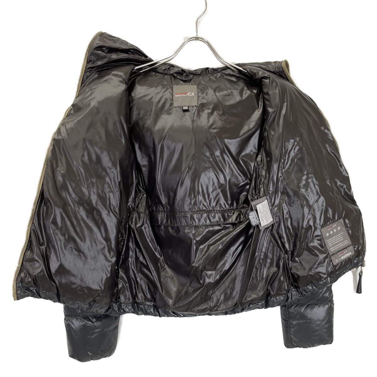 DUVETICA デュベティカ ﾌﾞﾗｯｸ Thia ﾌﾙｼﾞｯﾌﾟﾌｰﾃﾞｯﾄﾞﾀﾞｳﾝｼﾞｬｹｯﾄ 40