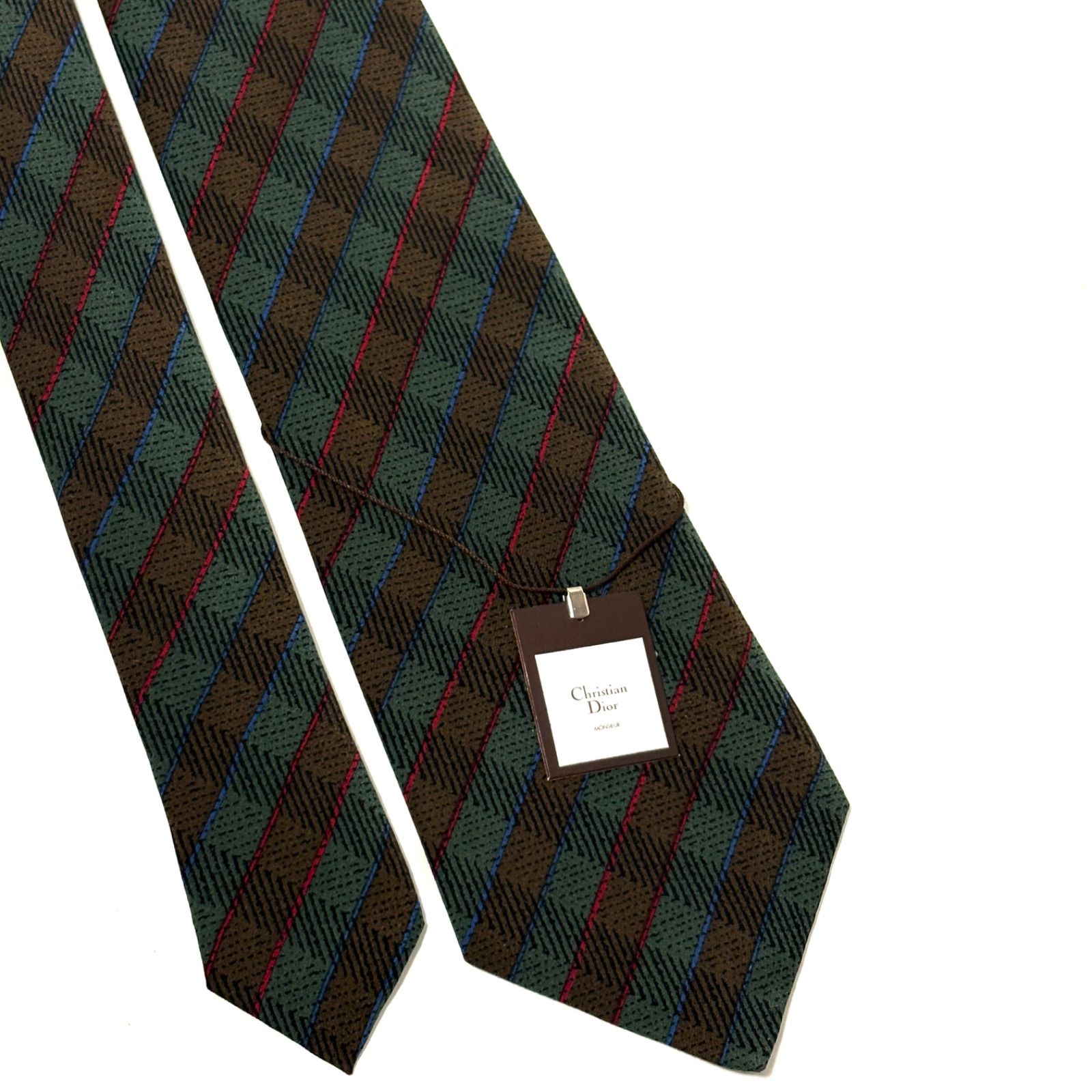 クリスチャンディオール ブランド ネクタイ ストライプ シルク