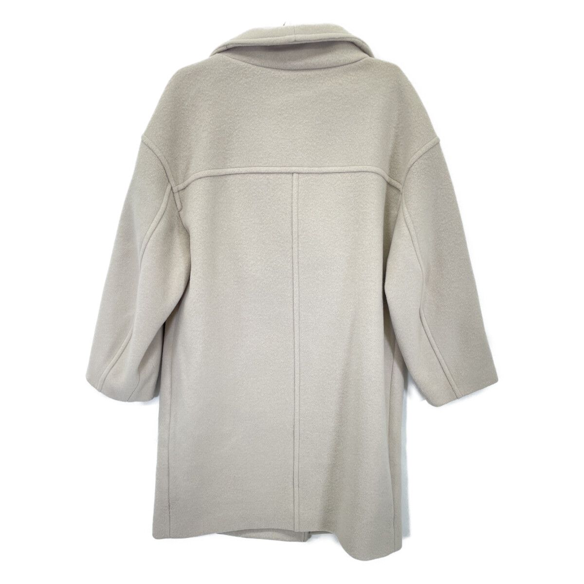 allureville アルアバイル ﾍﾞｰｼﾞｭ ｳｰﾙ混 KIWIﾗﾑﾘﾊﾞｰﾛﾝｸﾞｺｰﾄ 2 - メルカリ