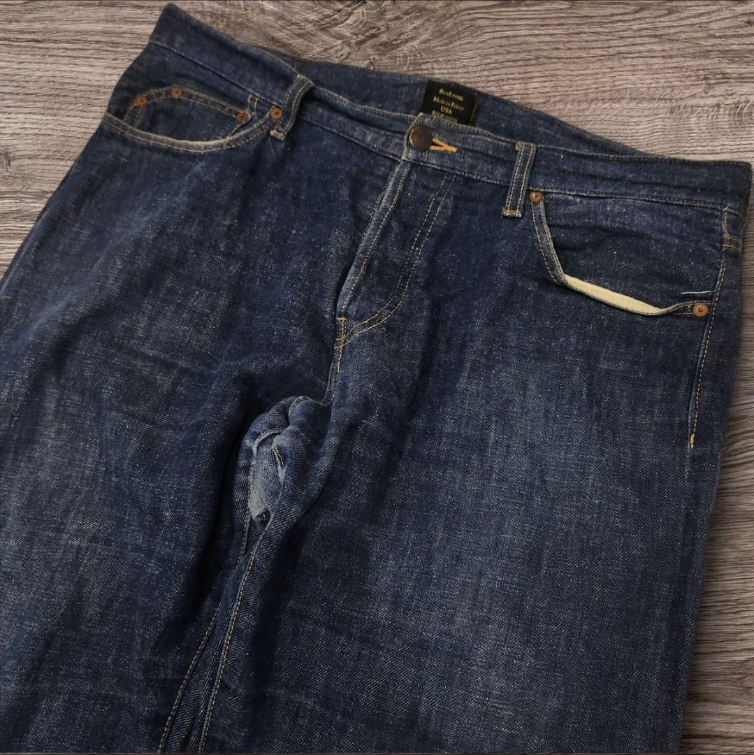 FTC デニムパンツ XL 大きいサイズ ワイド バギー インディゴ