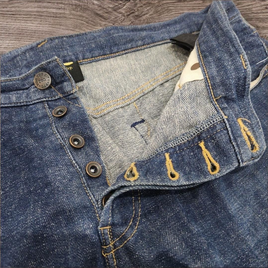 FTC デニムパンツ XL 大きいサイズ ワイド バギー インディゴ