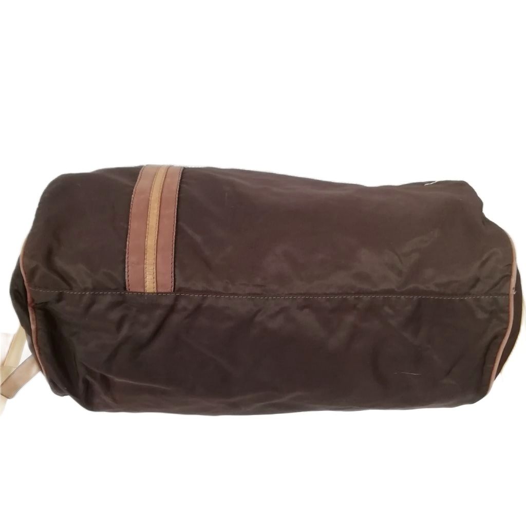 ザネラート ZANELLATO ドラムバッグ ボストン ナイロン レザー 茶