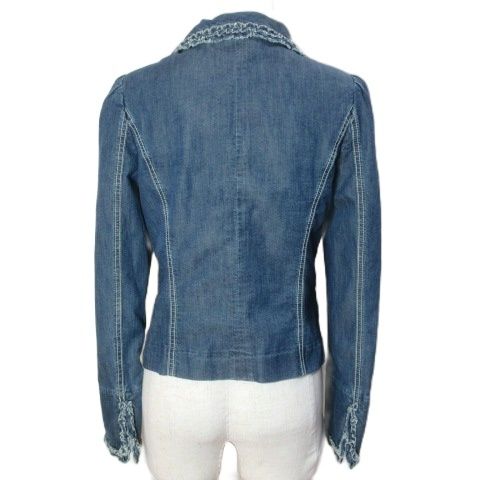 エムズグレイシー M'S GRACY ダンガリージャケット シングル フリル