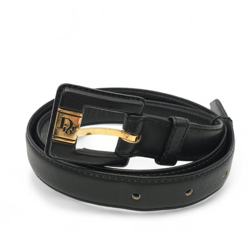 Christian Dior クリスチャンディオール ベルト ロゴ バックル レザー