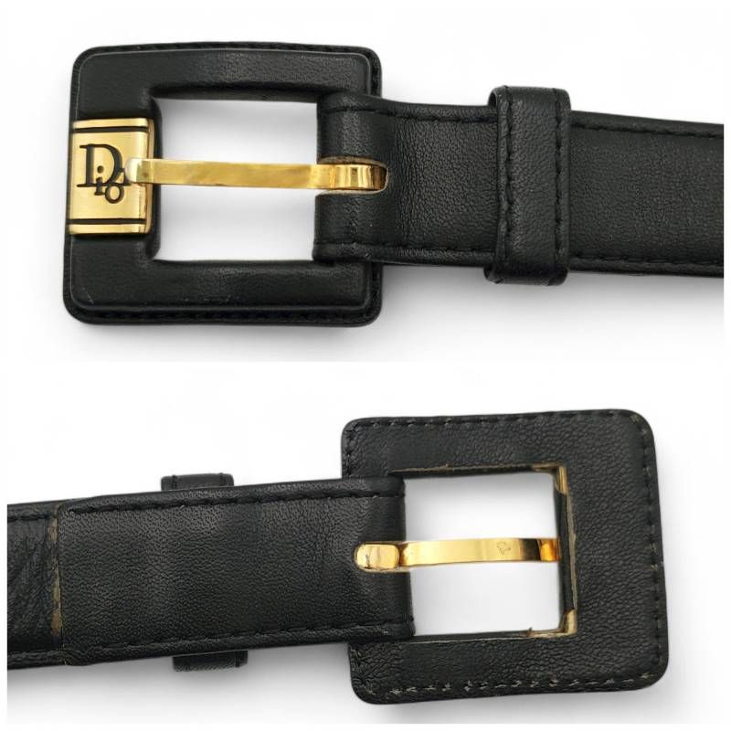 Christian Dior クリスチャンディオール ベルト ロゴ バックル レザー
