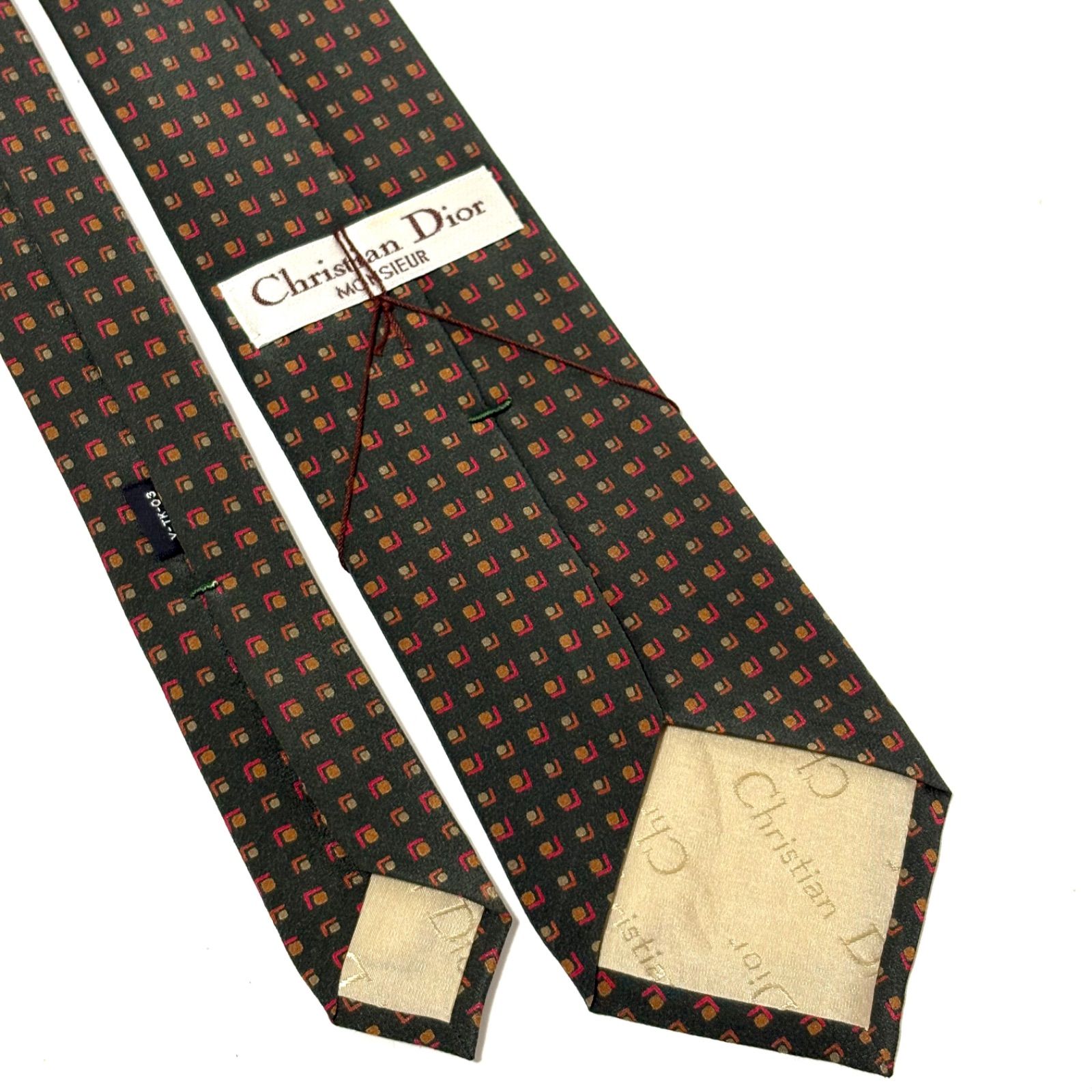 未使用・タグ付き✨ クリスチャンディオール ネクタイ ダークグリーン