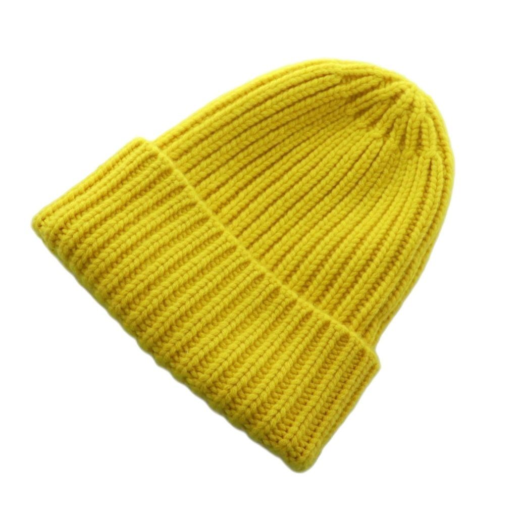 フレイ HURRAY カシミヤビーニー ニット帽 ニットキャップ 黄色