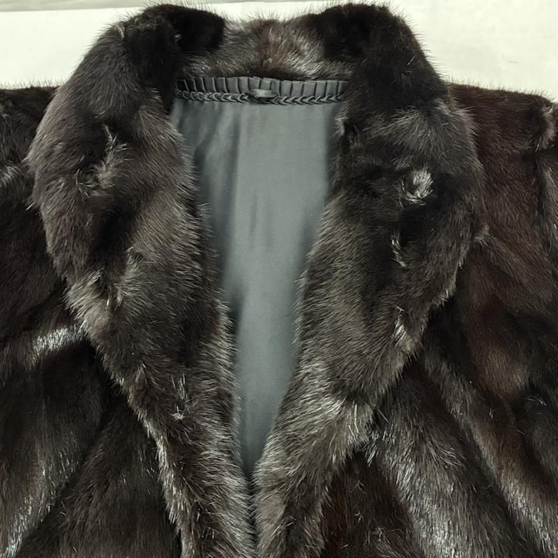 サガミンク 銀サガ ミンク リアル ファー コート SAFURON 裏地 花 刺繍