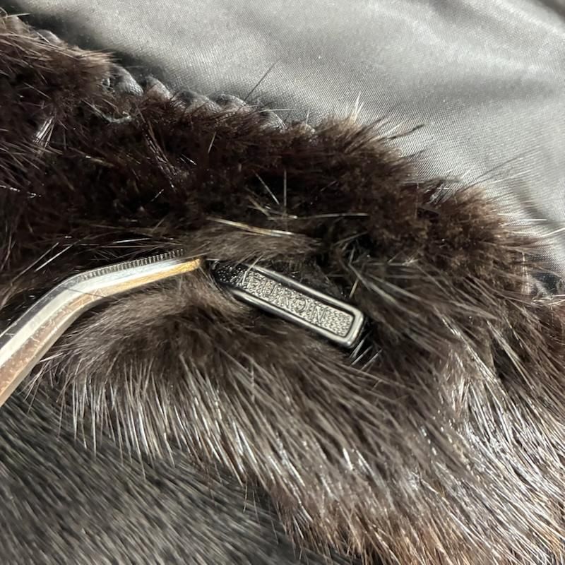 サガミンク 銀サガ ミンク リアル ファー コート SAFURON 裏地 花 刺繍