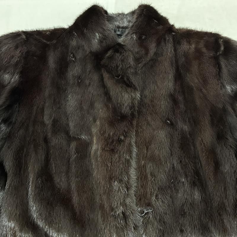 サガミンク 銀サガ ミンク リアル ファー コート SAFURON 裏地 花 刺繍