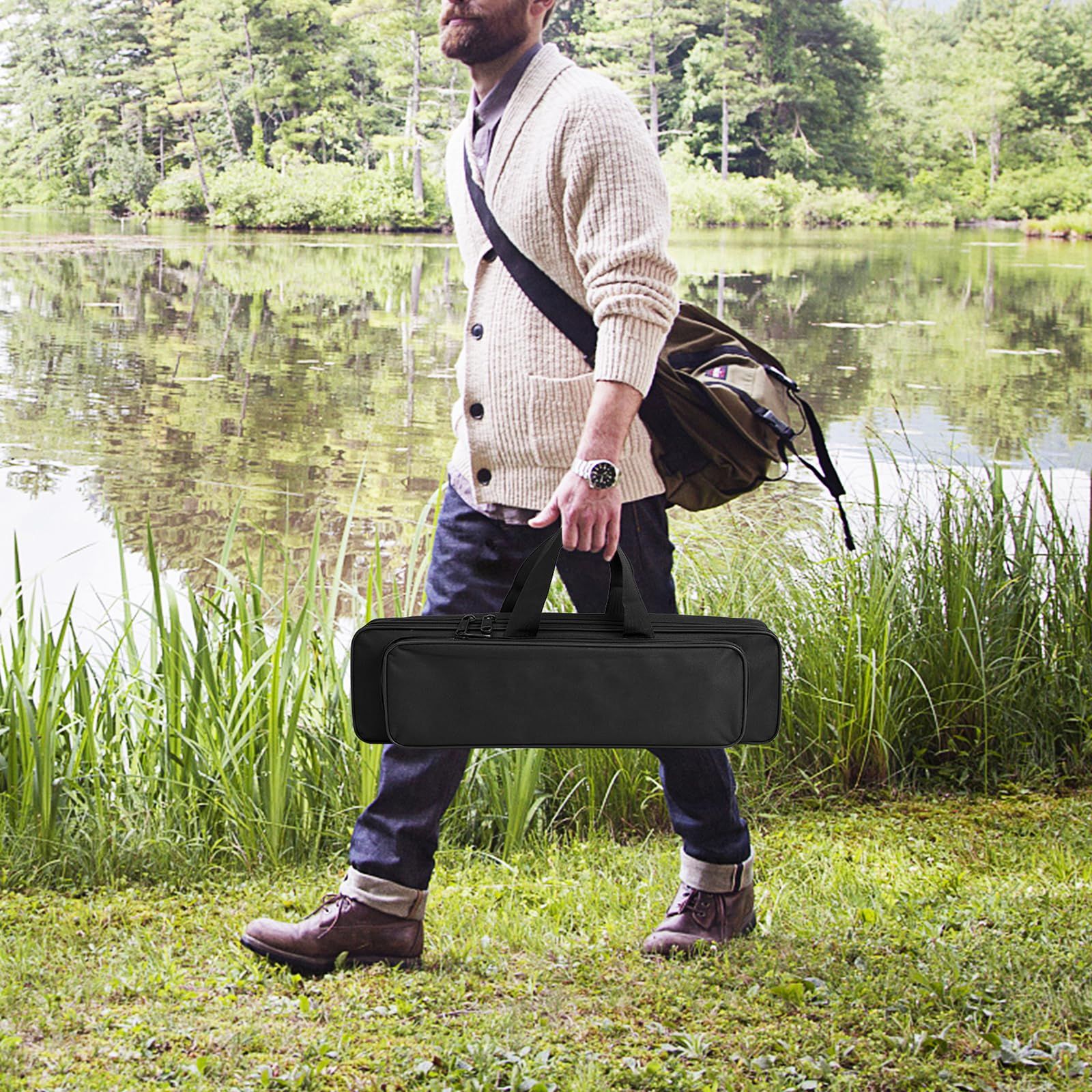 釣り竿とリールのコンボセット 釣りセット ポータブル伸縮式 180 cm|210 cm スピニングリール 餌とフックアクセサリー 海水釣りタックルバッグ＆ケース付き