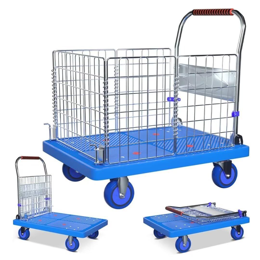 Artispro 業務用 カゴ台車 運搬車 ストッパー付き メッシュ台車 ランドリーワゴン 荷重300 KG 大型ランドリーカート業務用 家庭用ランドリールームヘビーデューティーサービスカート ホテルリネントロリー 大型ランドリーカート キャスター付き 積