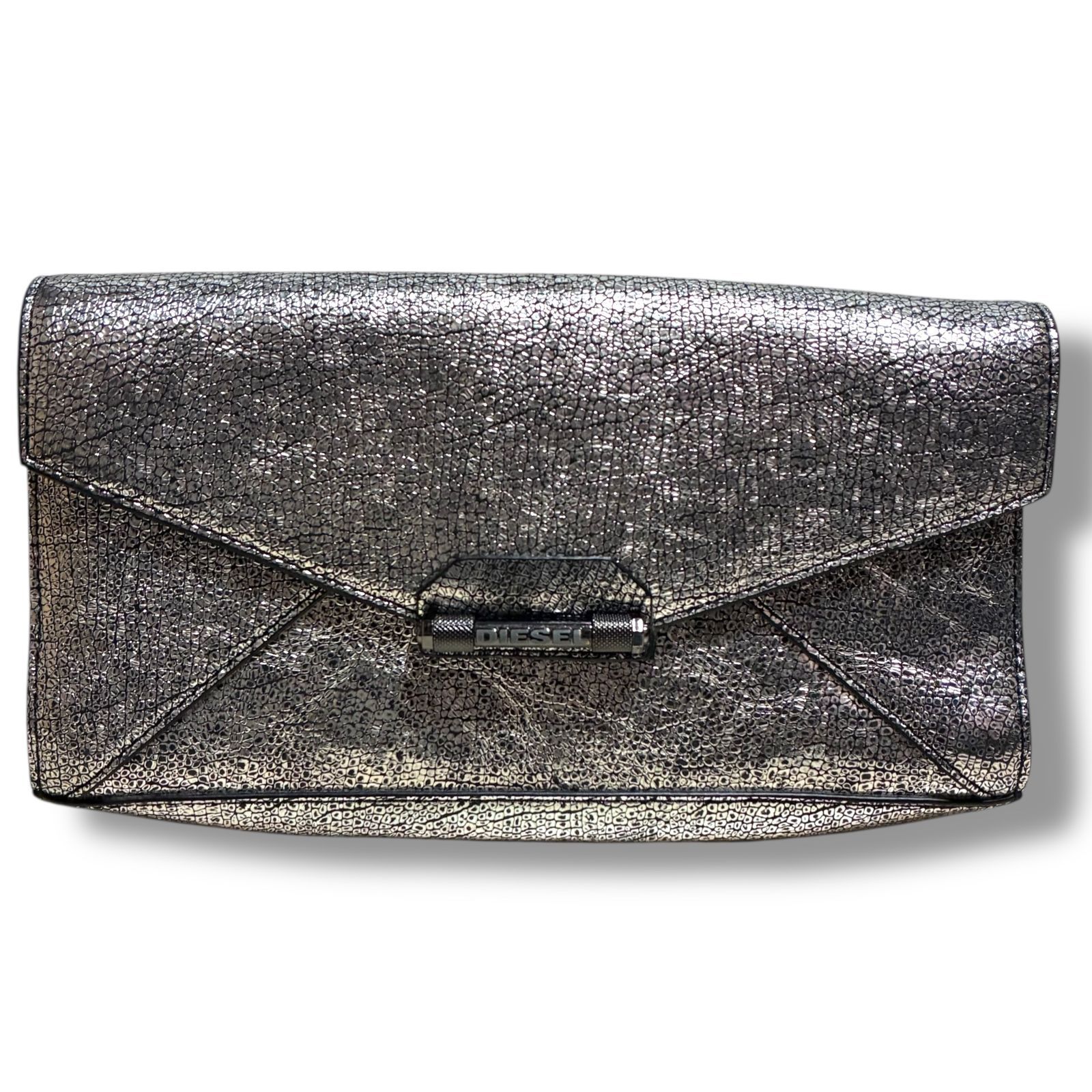 DIESEL シルバー クラッチバッ DIESEL シルバー DIESEL ディーゼル シルバー クラッチバッグ