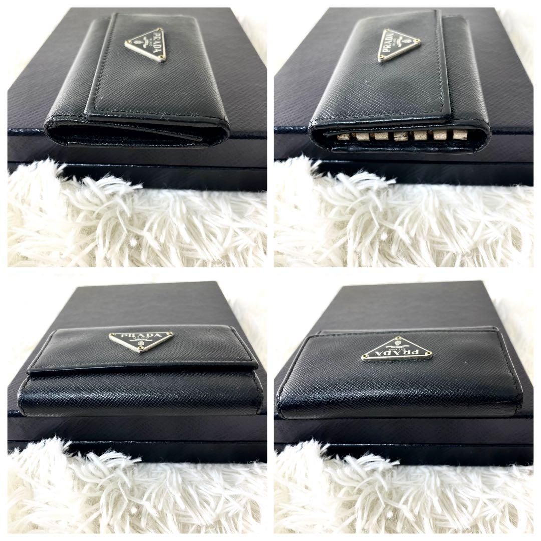 プラダ PRADA キーケース サフィアーノ ブラック 黒 レザー - メルカリ