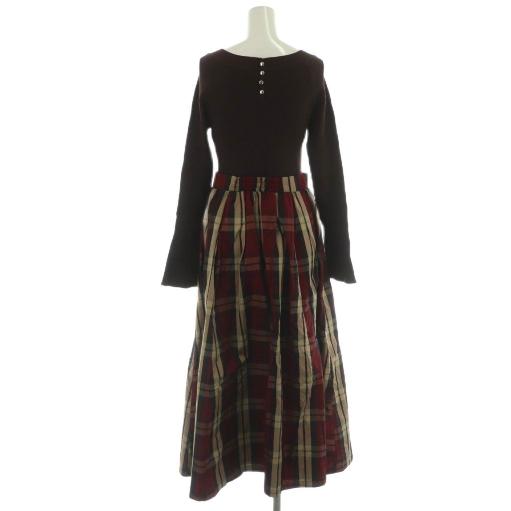 Rirandture♡タフタスカートドッキングワンピース♡ブラック♡サイズ2 リランドチュール Rirandture 24AW タフタスカートドッキング