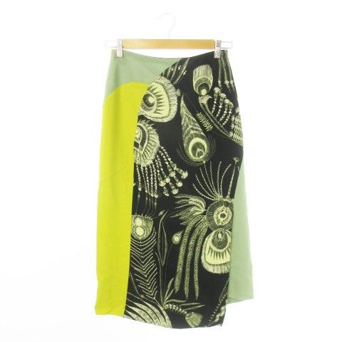 ドリスヴァンノッテン DRIES VAN NOTEN タイトスカート 孔雀 ミモレ  