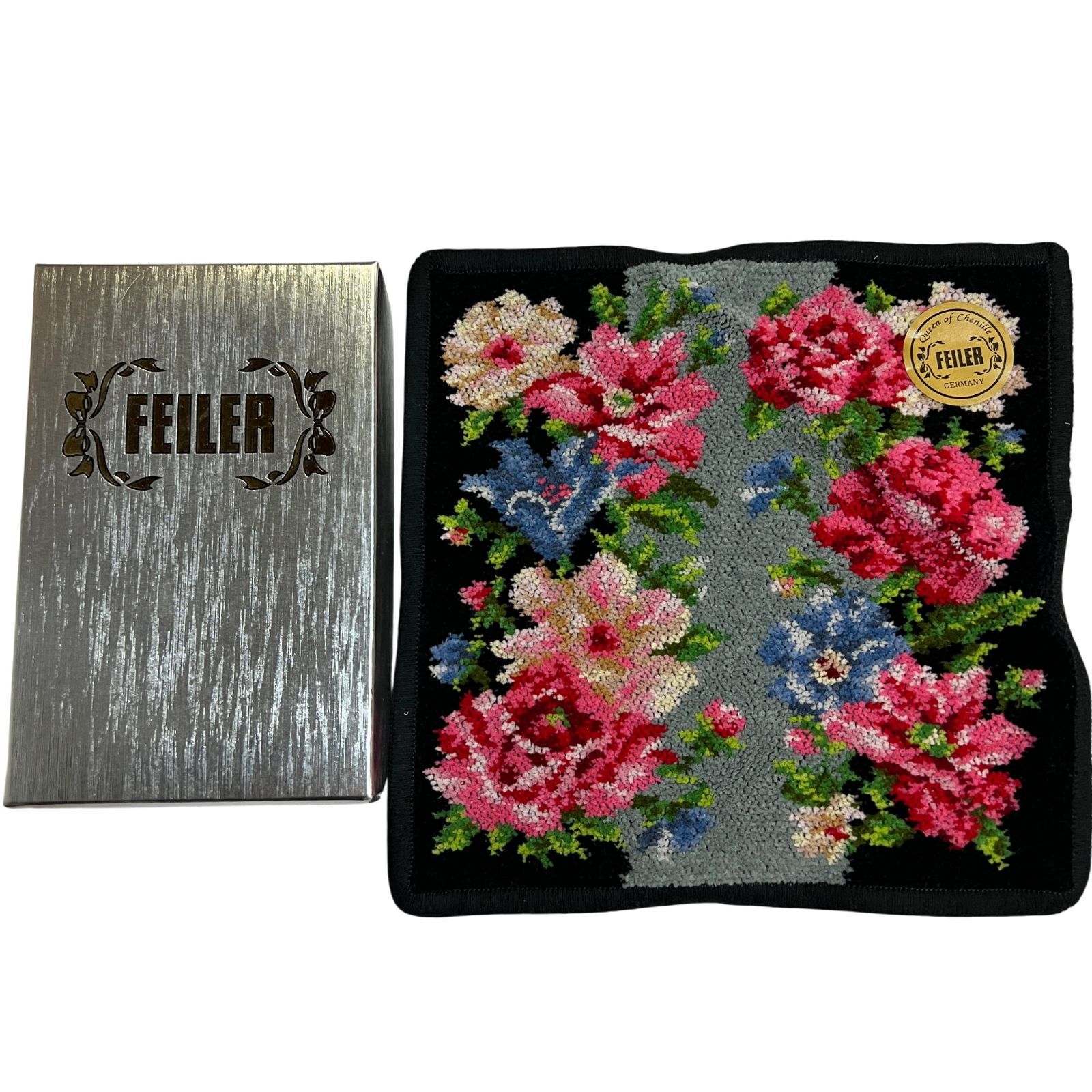 FEILER フェイラー ドイツ シュニール織 タオルハンカチ 花柄 フラワー