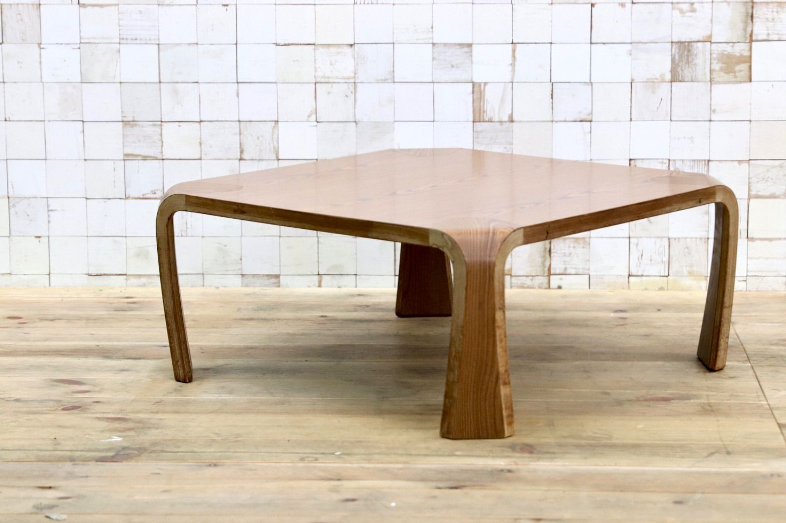 昭和レトロ 天童木工 サイドテーブル プライウッド ローテーブル 木製 昭和レトロ 天童木工 サイドテーブル プライウッド ローテーブル 木製