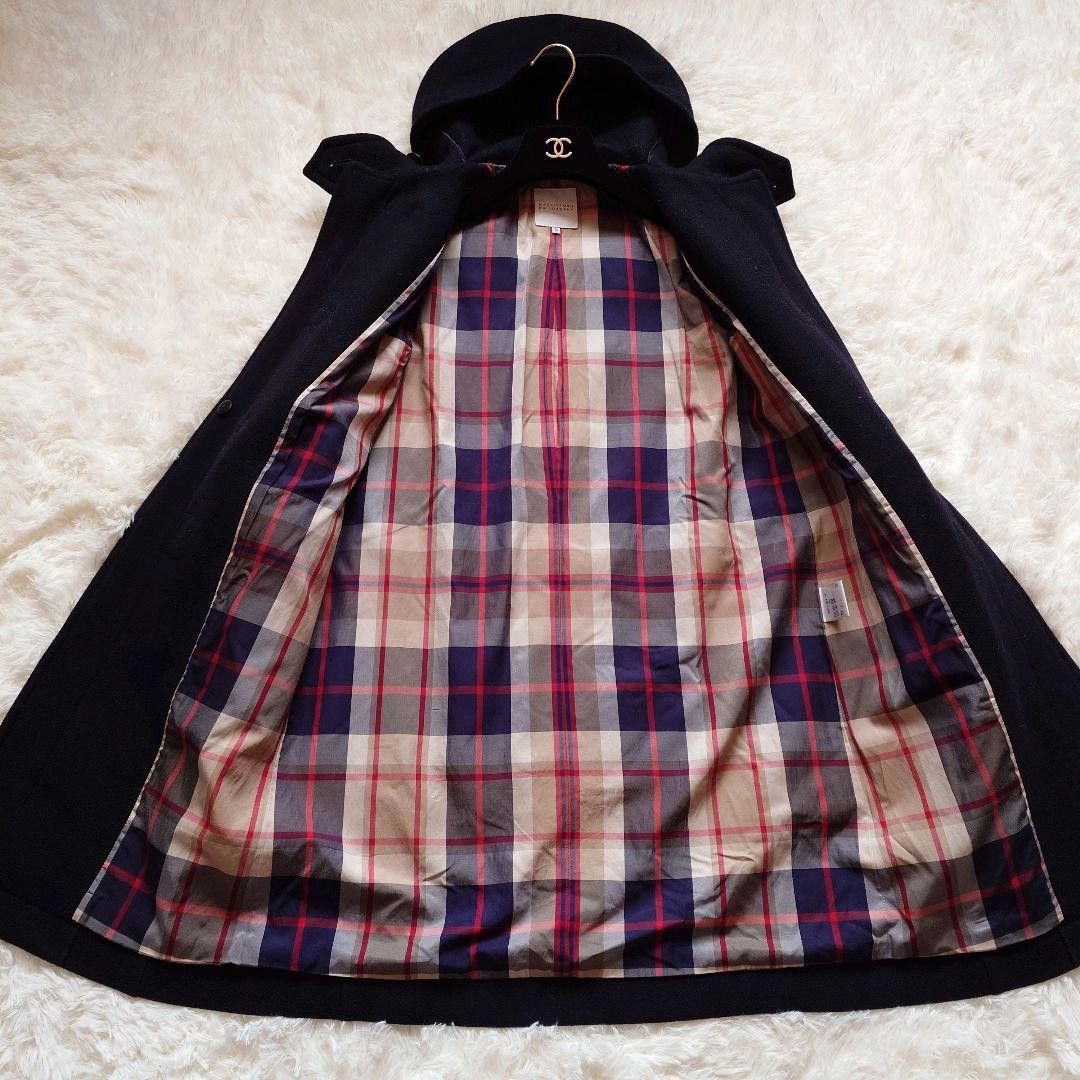 【美品】MACKINTOSHダッフルロングコート アイボリー ハウスチェック36 美品】MACKINTOSHダッフルロングコート アイボリー ハウスチェック36