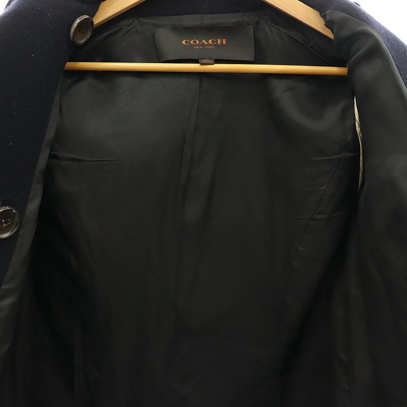 コーチ COACH メルトンPコート ウール XS 黒 ブラック /SS □OS - メルカリ