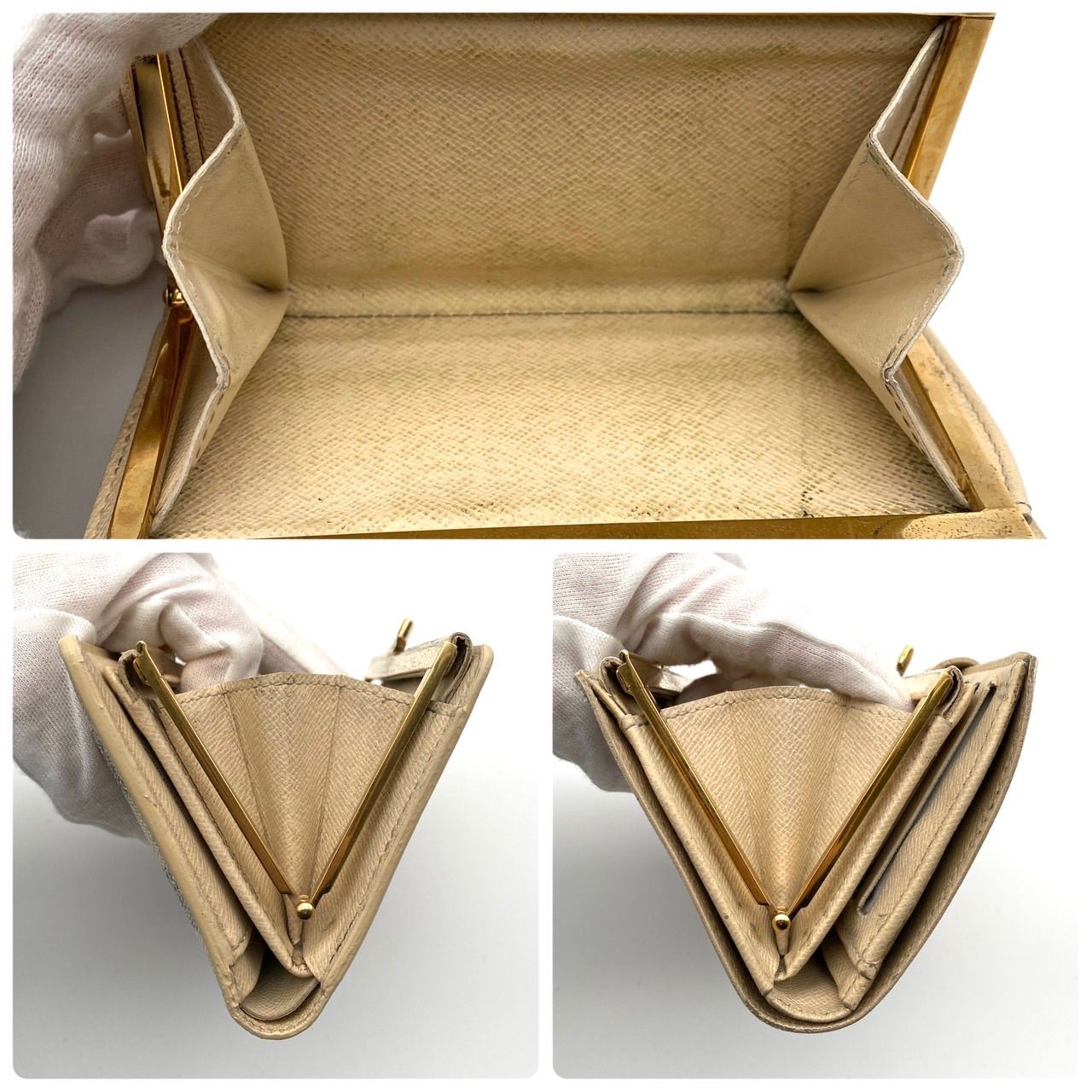 ルイヴィトン ダミエ アズール ヴィエノワ 二つ折り財布 コンパクト