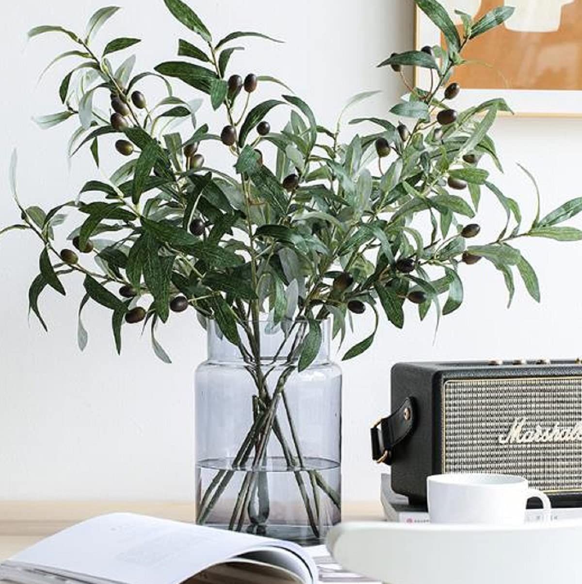 ガラスの花瓶 大 おしゃれ グレー透明 花器 フラワーベース 大きな花瓶