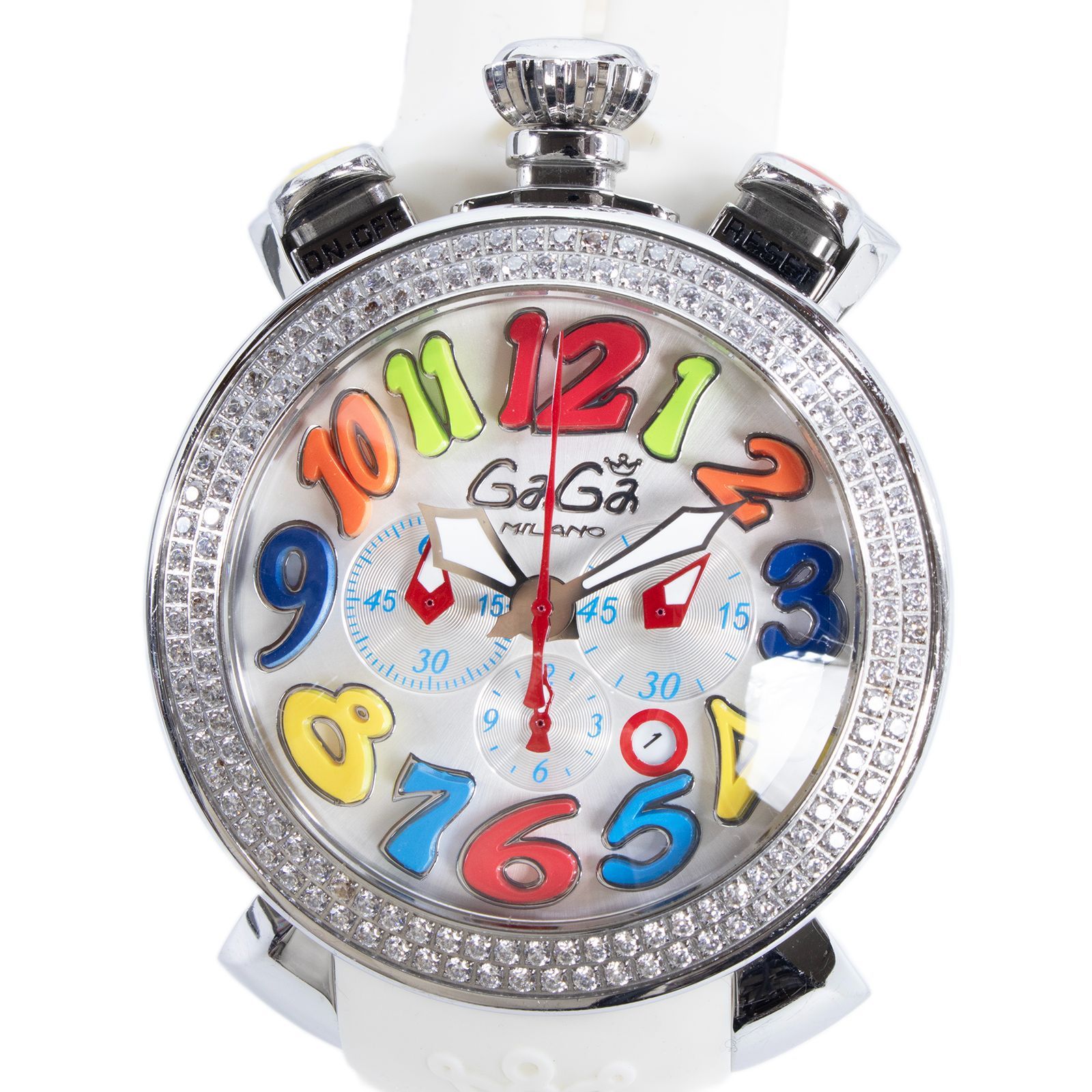 稼働品 送料無料 ガガミラノ 腕時計 電池式 クォーツ メンズ アフター