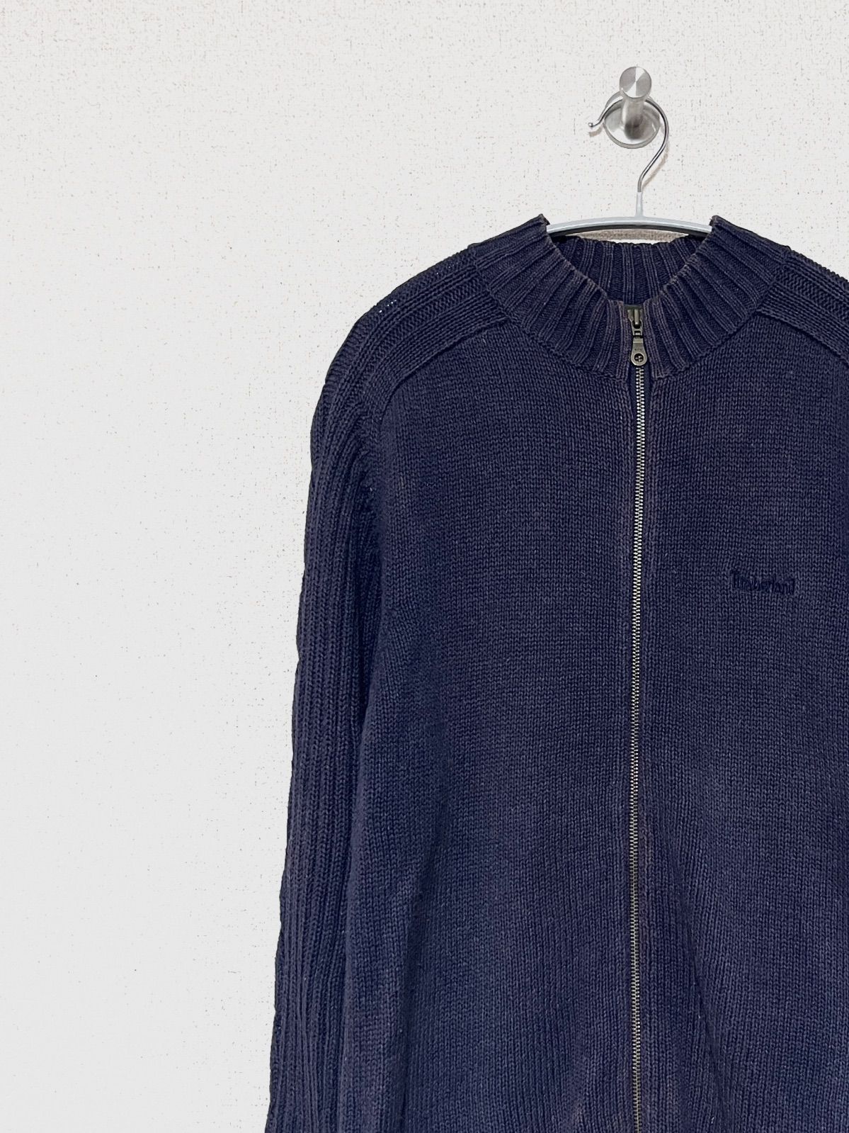 Timberland】00s フルジップニットセーター S ティンバーランド ハンド