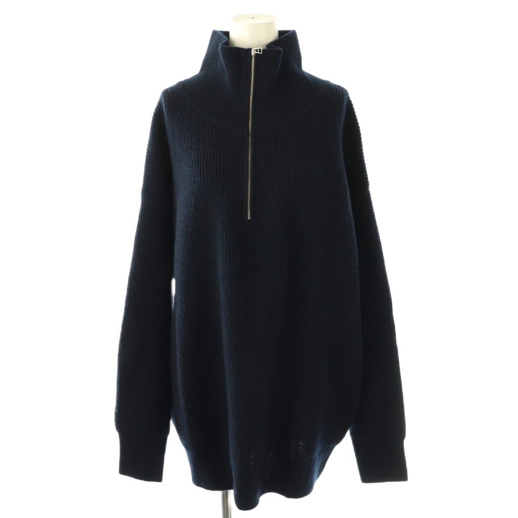 フレームワーク　ワッフルハーフジッププルオーバー　ニット　ウール　2way FRAMeWORK - フレームワーク 24AW ワッフルハーフジッププルオーバー