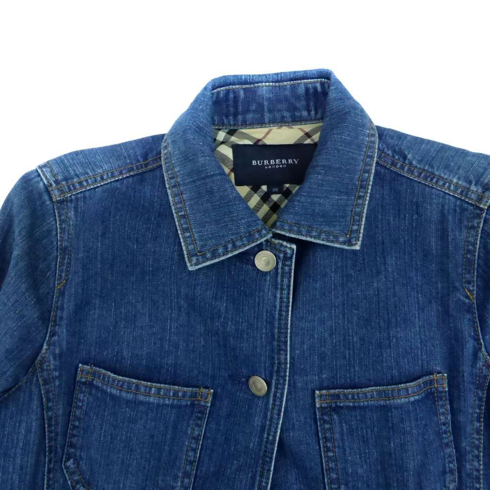 バーバリー BURBERRY デニムジャケット Gジャン ジージャン ミドル丈