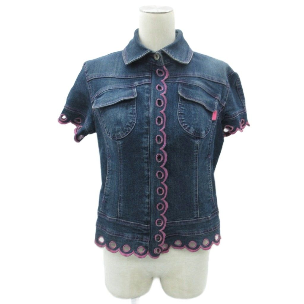 モスキーノ MOSCHINO デニムジャケット Gジャン ジージャン 8 L 青