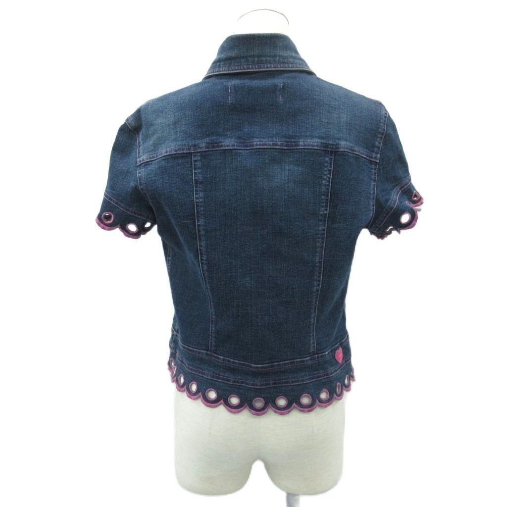モスキーノ MOSCHINO デニムジャケット Gジャン ジージャン 8 L 青