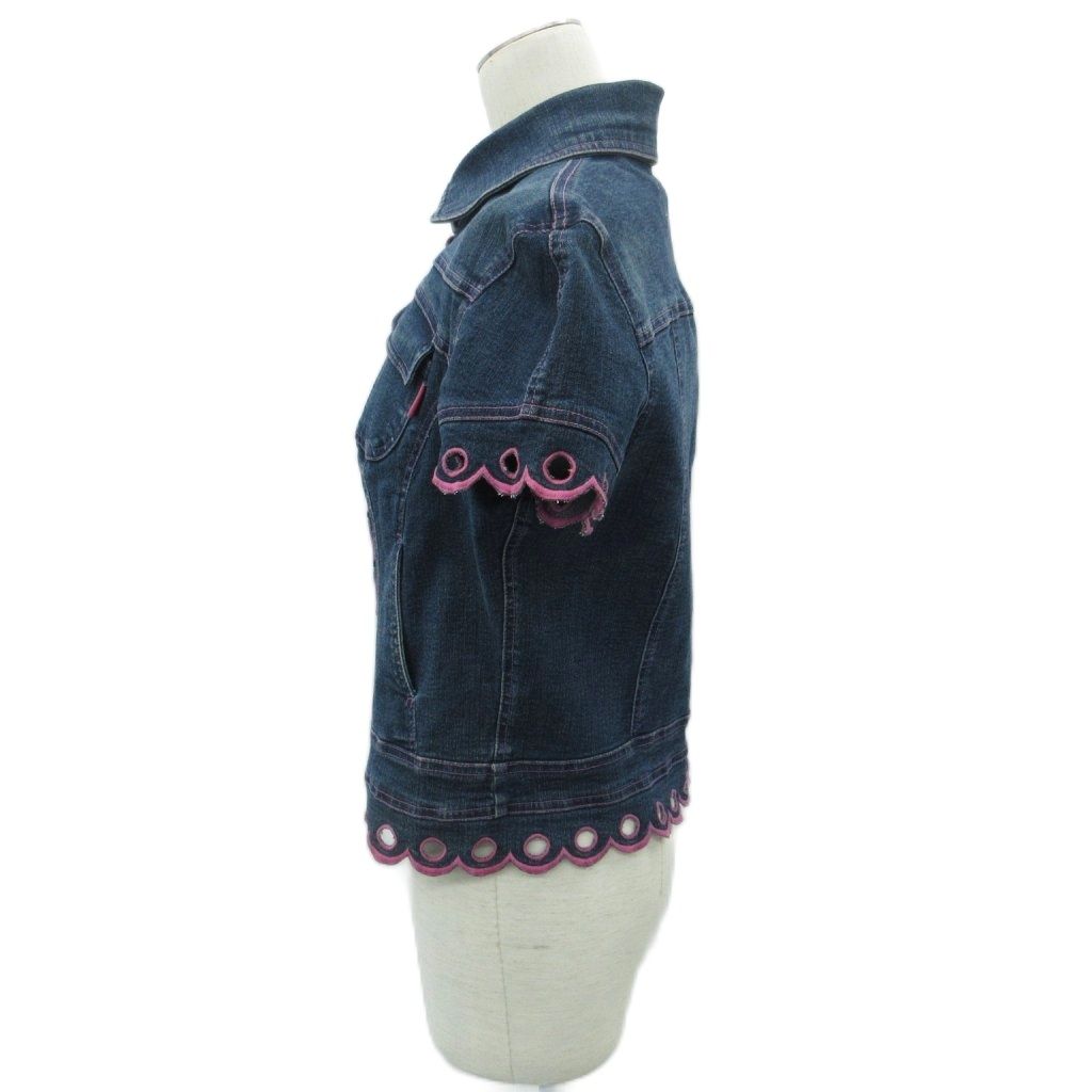 モスキーノ MOSCHINO デニムジャケット Gジャン ジージャン 8 L 青