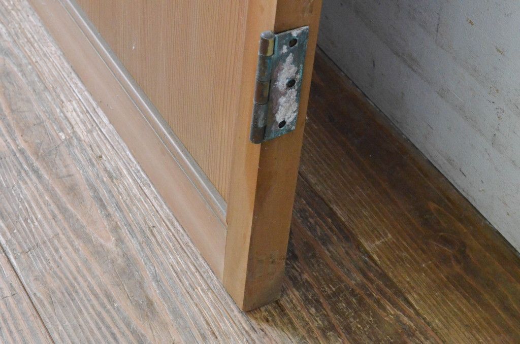  現状販売 扉 木製扉 アンティーク建具 黒檀のつまみ付き 柾目 ドア 4～7営業日前後で発送 修理加工希望の方3ヶ月程で発送 R-065475 ドア 扉 板戸 障子 住宅設備