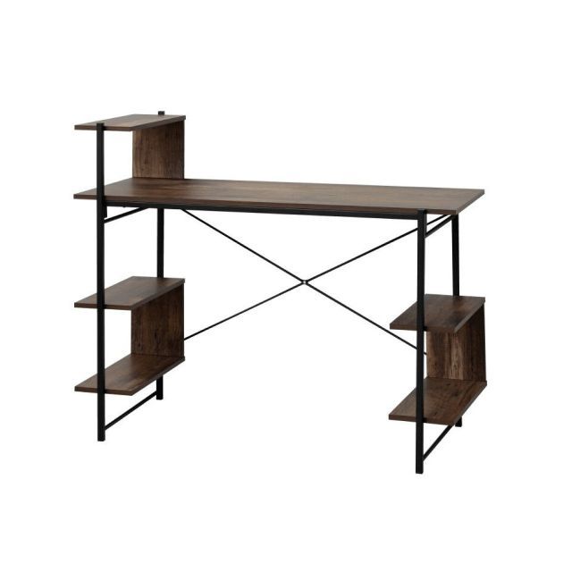 らくらく組立　ラックデスク　幅120　多機能　棚付き　収納力　机 らくらく組立ラックデスク | 株式会社クロシオ｜クロシオ